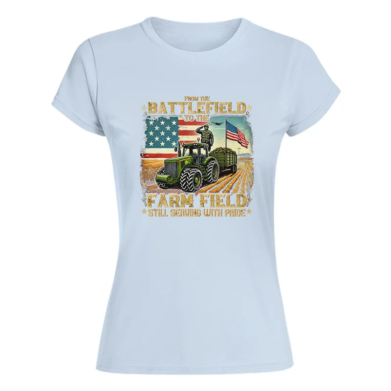 Veteran Farmer From The Battlefield To The Farm Field 2 - Women's Softstyle Tee