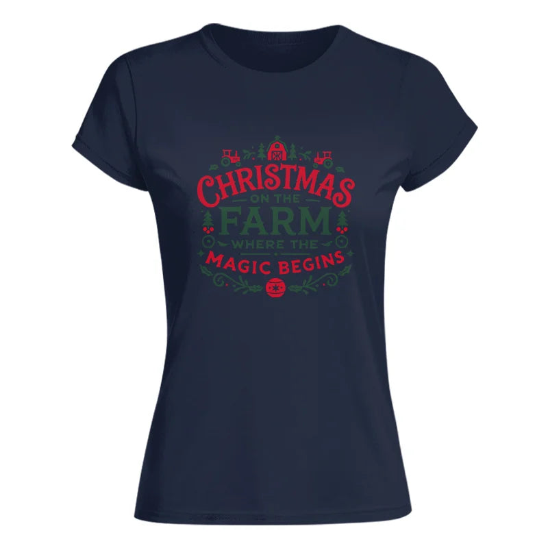 Image of Christmas on the Farm Where the Magic Begins! 1 - Women's Softstyle Tee