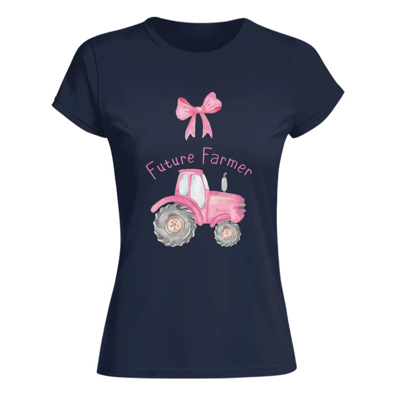 Pink Tractor For Future Farmer - Women's Softstyle Tee