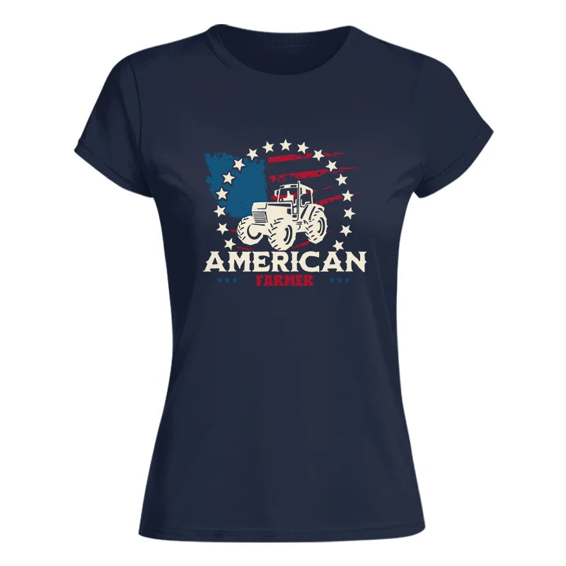 Proud To Be An American Farmer Citizen Veteran - Women's Softstyle Tee