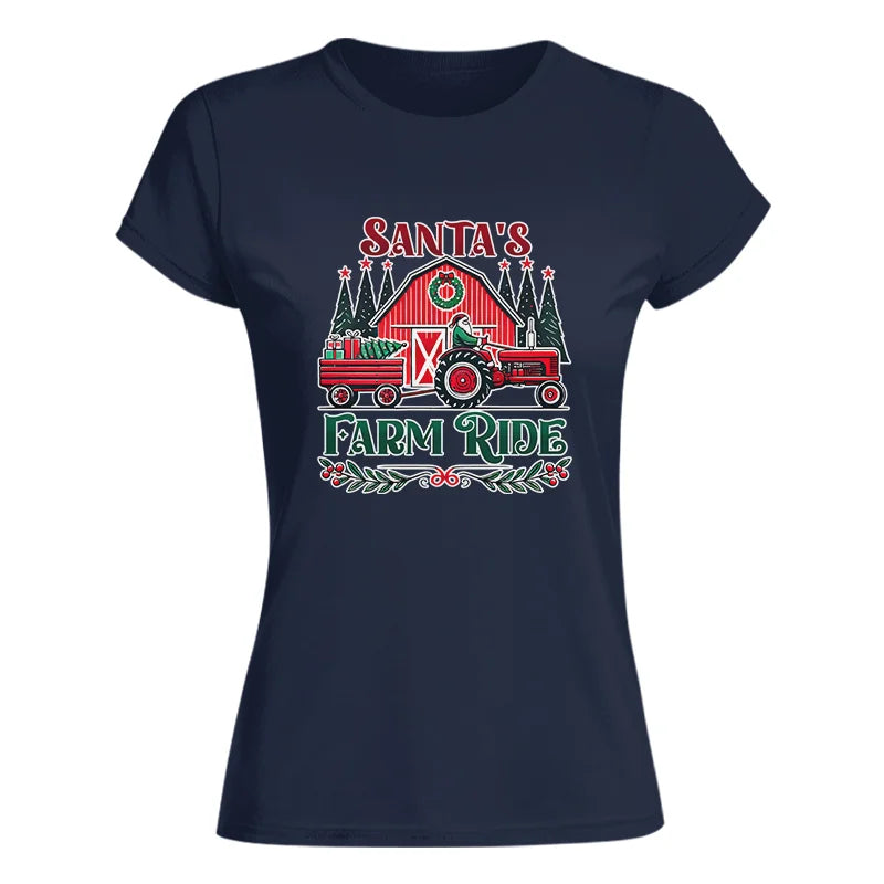 Image of Santa's Farm Ride 1 - Women's Softstyle Tee