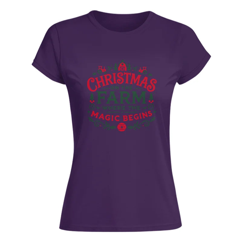 Christmas on the Farm Where the Magic Begins! 1 - Women's Softstyle Tee