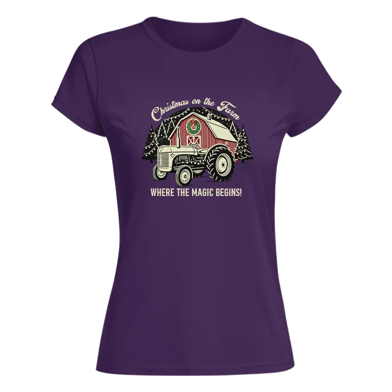 Image of Christmas on the Farm Where the Magic Begins! 3 - Women's Softstyle Tee