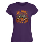 Eat Drink and Farm On 2 - Women's Softstyle Tee