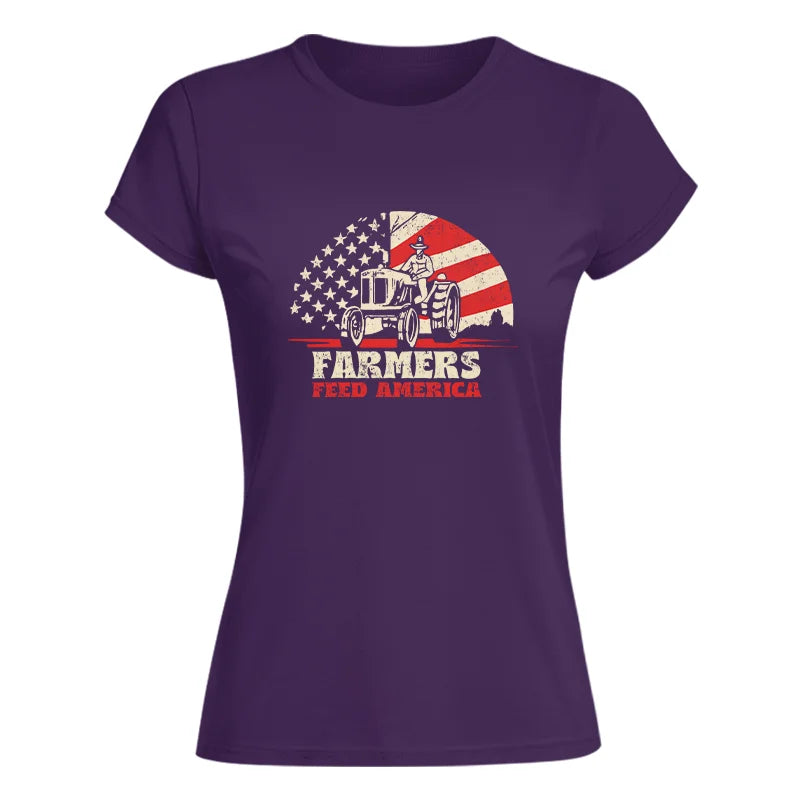 Farmers Feed America Support Farmers - Women's Softstyle Tee