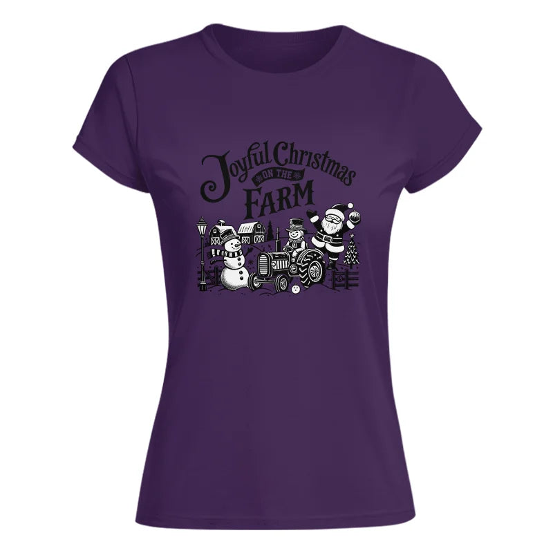 Image of Joyful Christmas On The Farm 1 - Women's Softstyle Tee