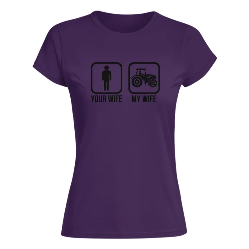 My Wife Is Cooler Than Yours Funny Farm Tractor 2 - Women's Softstyle Tee