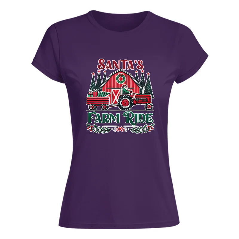 Image of Santa's Farm Ride 1 - Women's Softstyle Tee