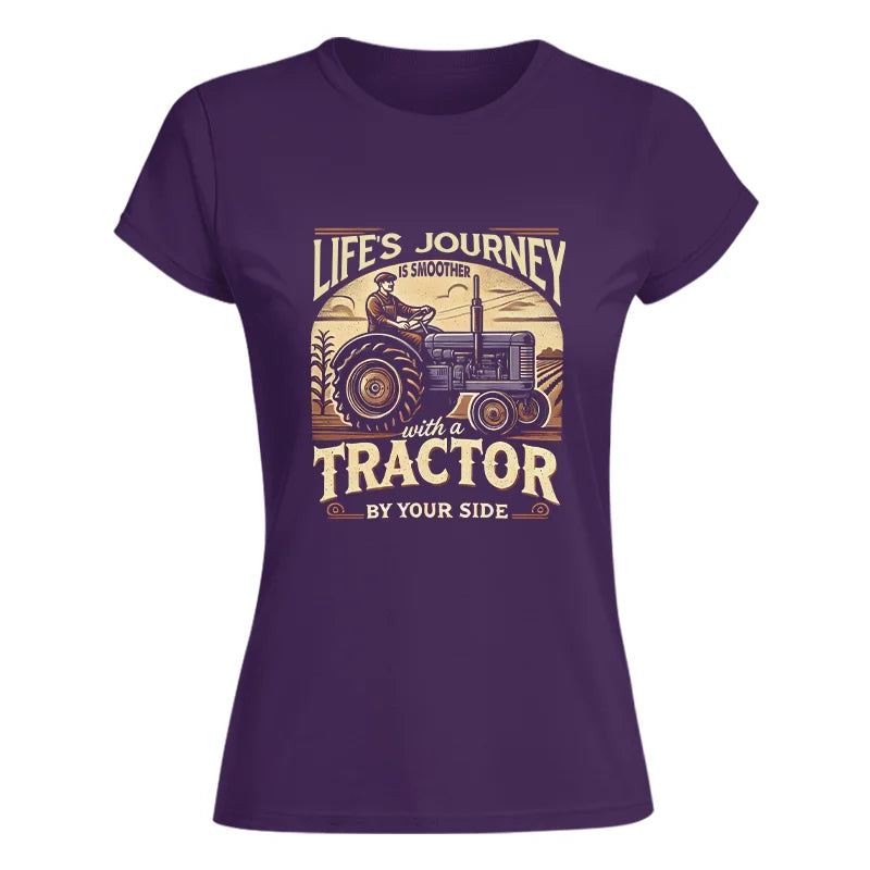 Image of Smoother With A Tractor By Your Side - Women's Softstyle Tee