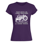 That's What I Do I Ride Tractors - Women's Softstyle Tee