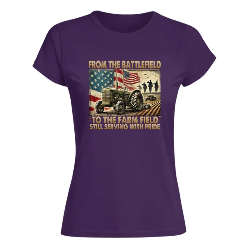 Veteran Farmer From The Battlefield To The Farm Field 1 - Women's Softstyle Tee