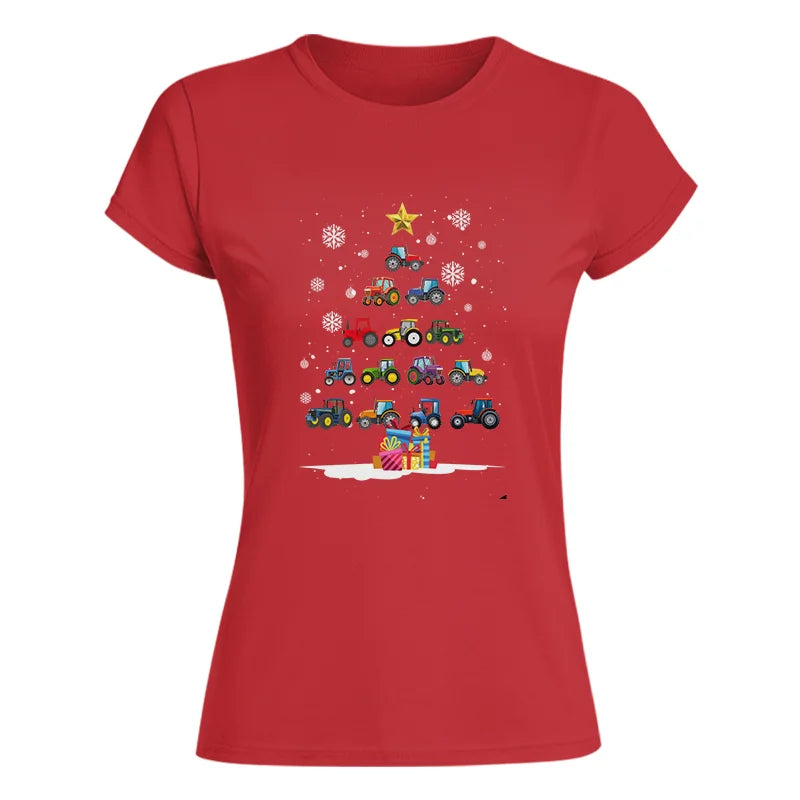 Image of Christmas Tractor Tree - Women's Softstyle Tee