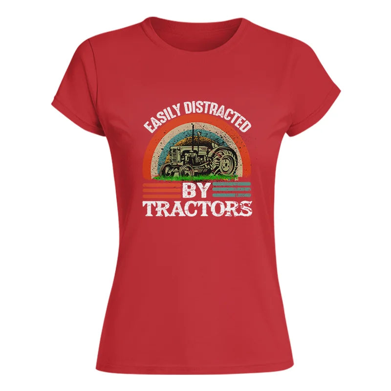 Image of Easily Distracted By Tractors - Women's Softstyle Tee