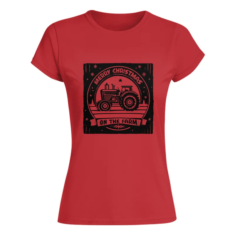 Image of Merry Chritmas On The Farm 5 - Women's Softstyle Tee