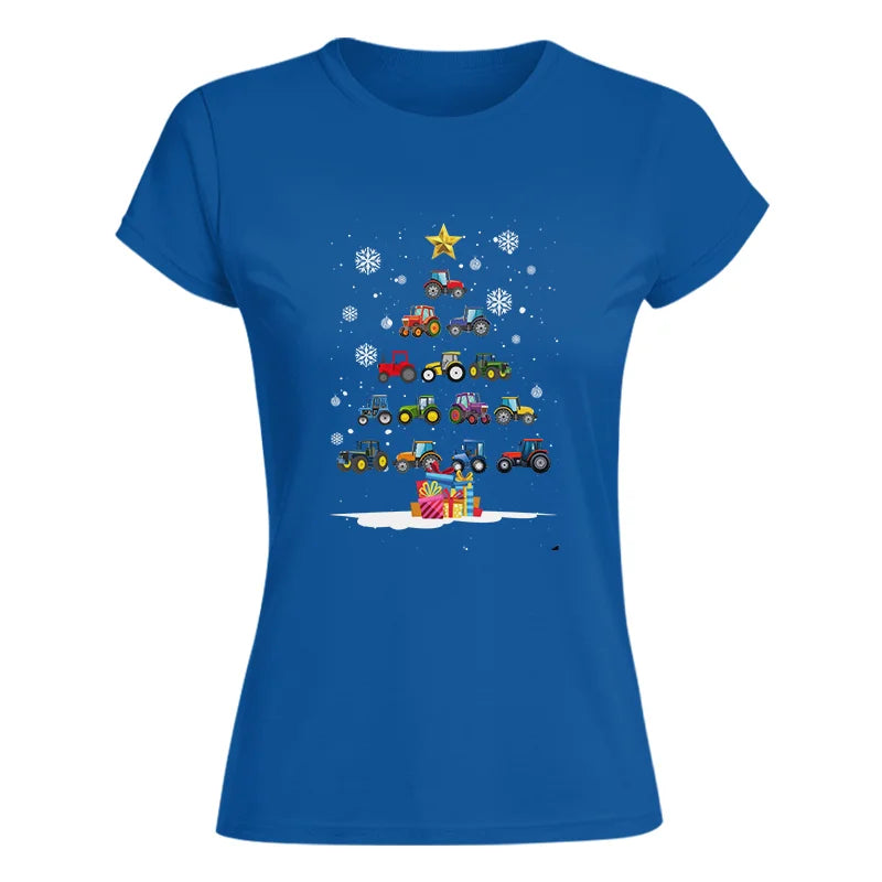 Image of Christmas Tractor Tree - Women's Softstyle Tee