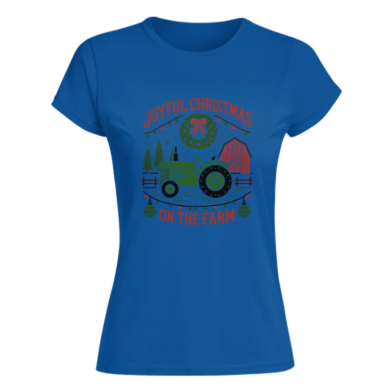 Image of Joyful Christmas On The Farm 3 - Women's Softstyle Tee