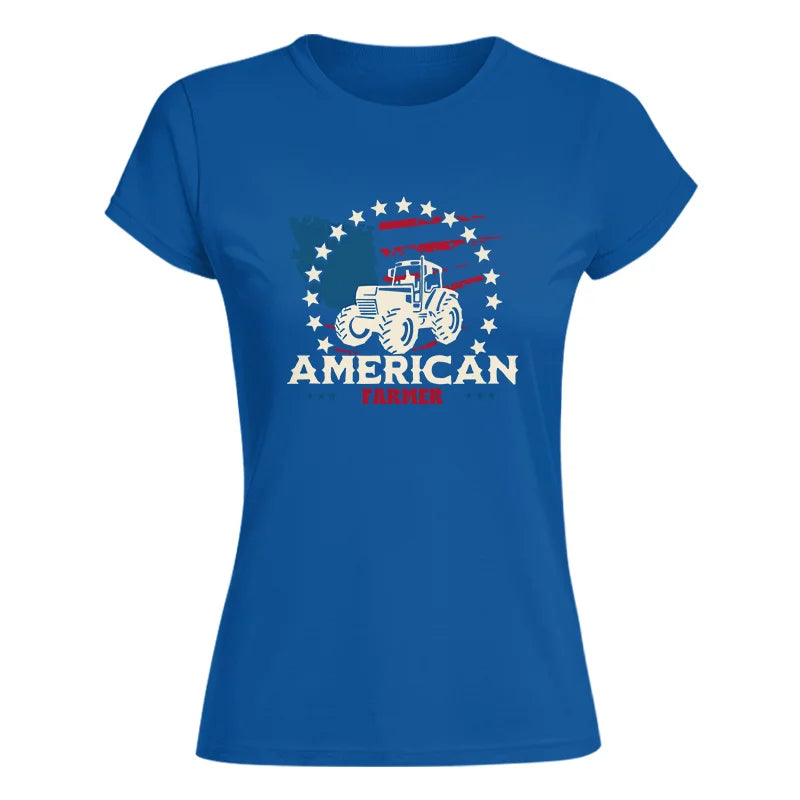 Proud To Be An American Farmer Citizen Veteran - Women's Softstyle Tee