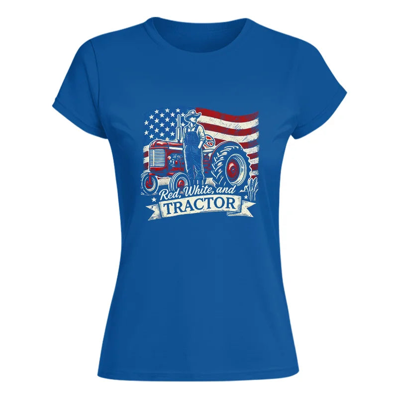 Red White And Tractor - Women's Softstyle Tee