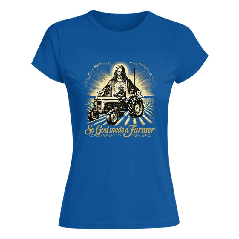 Image of So God Made A Farmer 2 - Women's Softstyle Tee