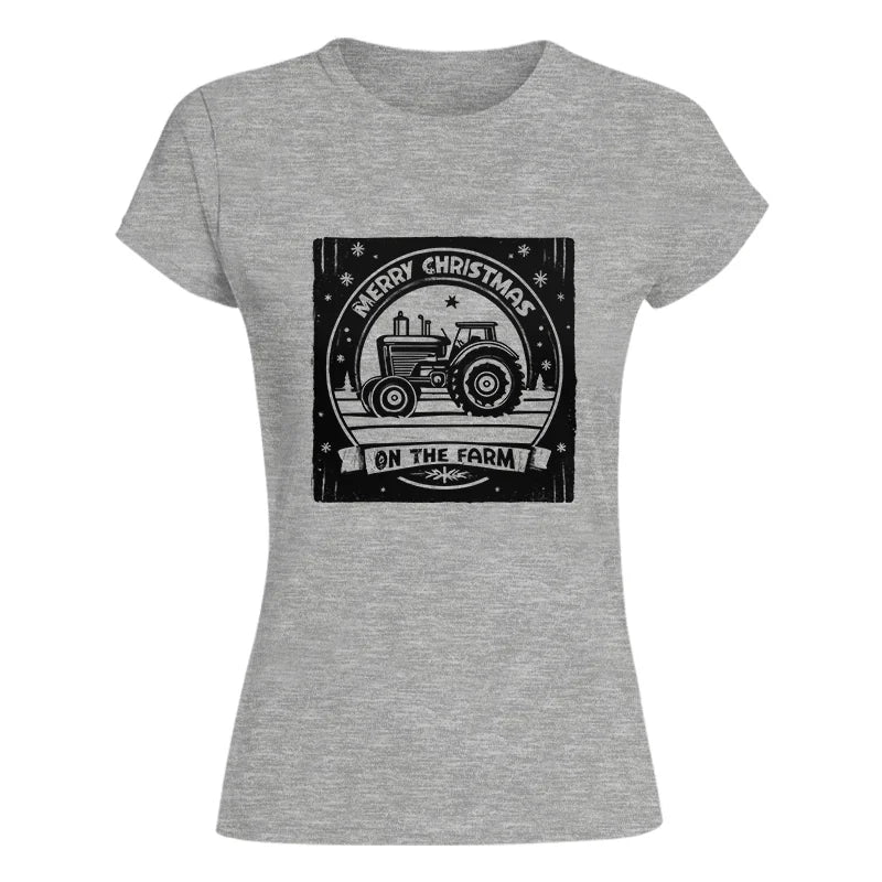 Merry Chritmas On The Farm 5 - Women's Softstyle Tee