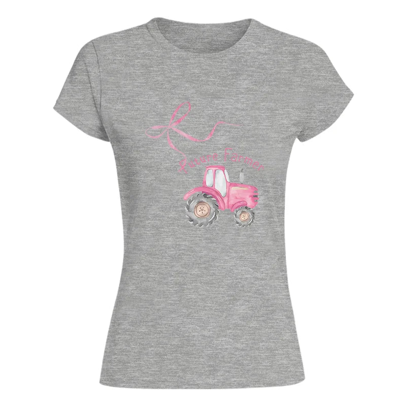 Pink Bow Cute Tractor - Women's Softstyle Tee