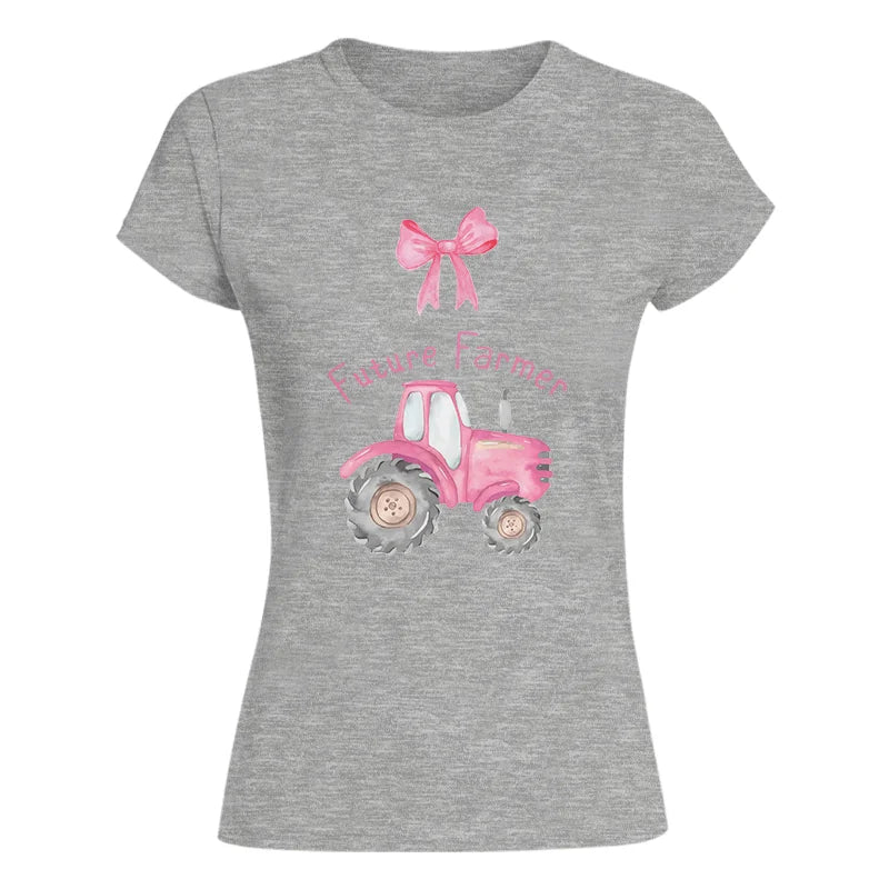 Pink Tractor For Future Farmer - Women's Softstyle Tee