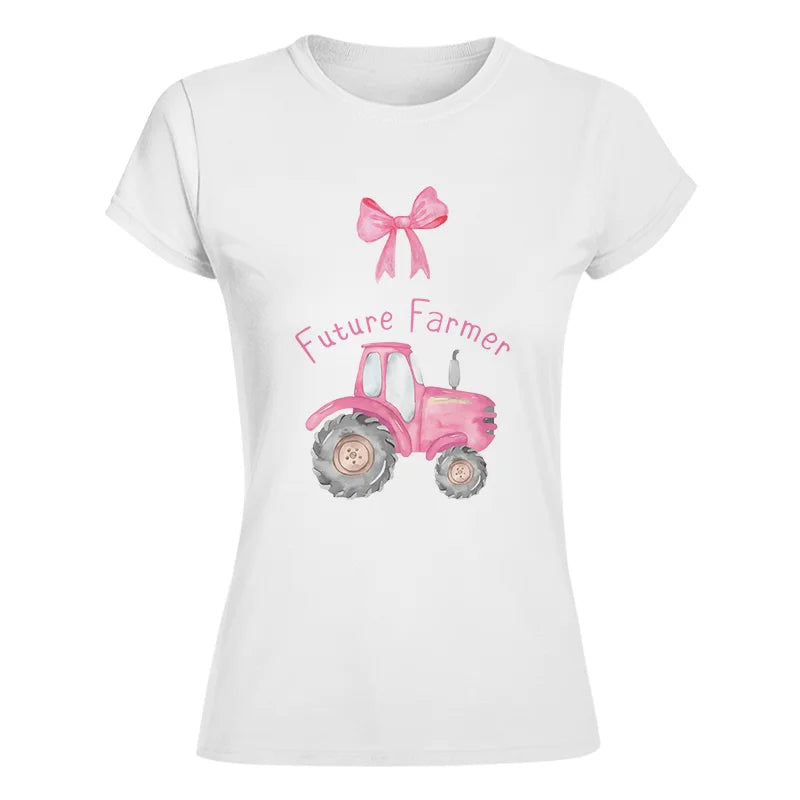 Pink Tractor For Future Farmer - Women's Softstyle Tee